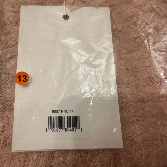 ✔️62B BNWT MAC DUGGAL Pink Tiered Ruffle Trim Long Sleeve Midi Dress - Picture 7 of 9